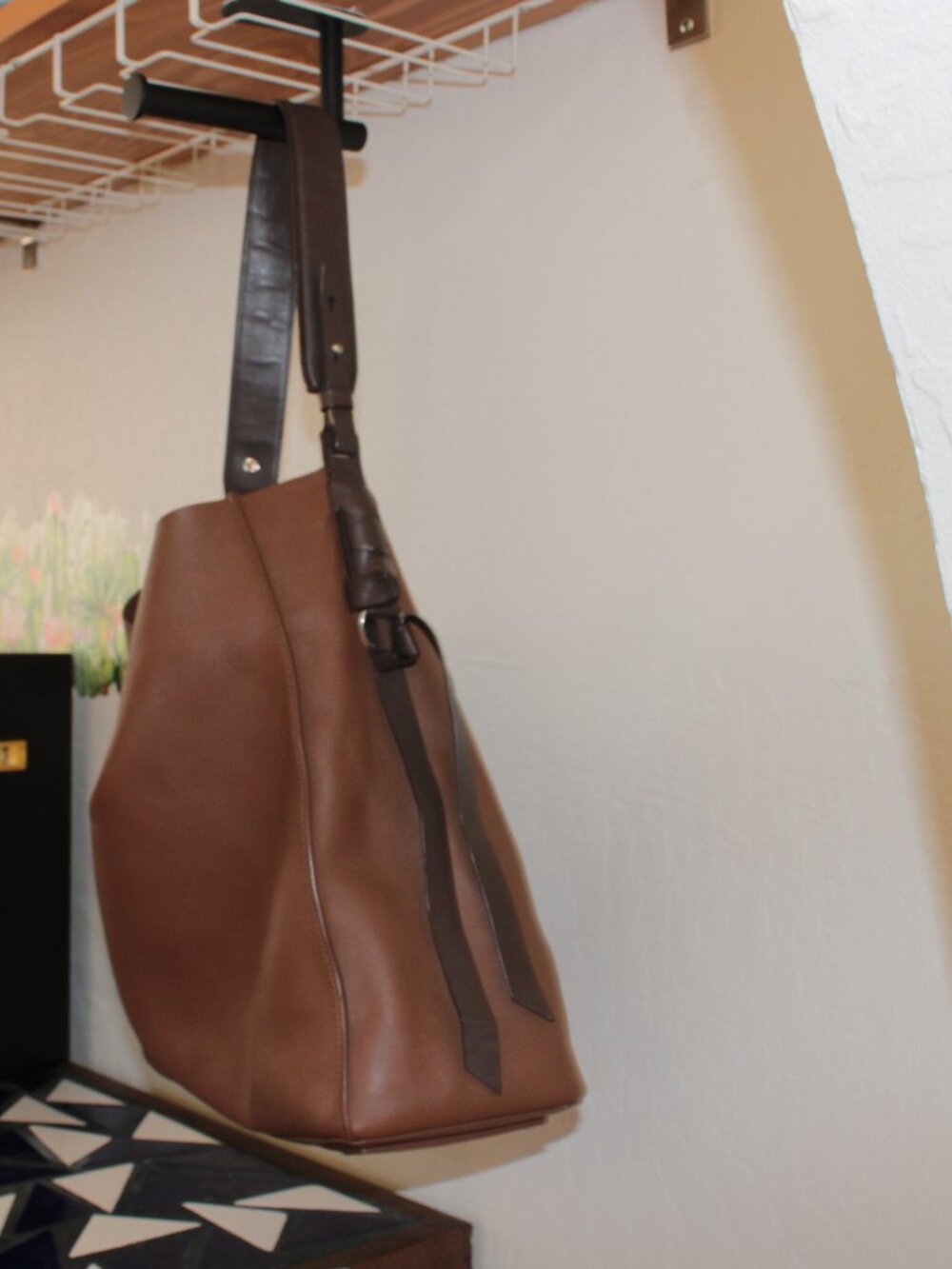 AllSaints Freedom Brown Leather Slouchy Hobo Bag